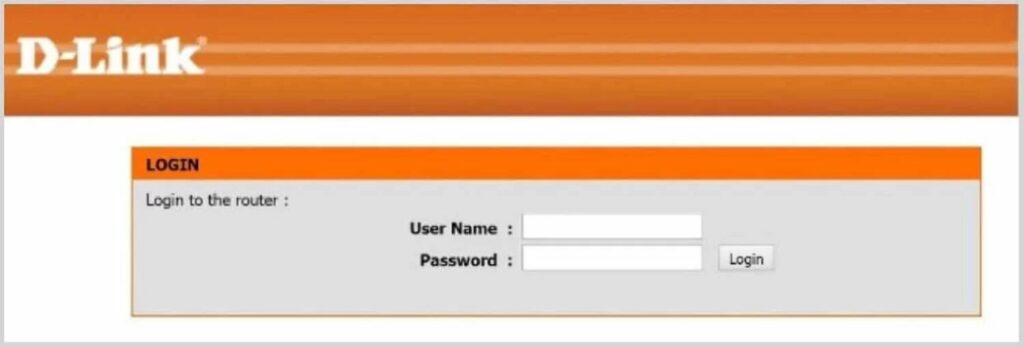 dlink username password