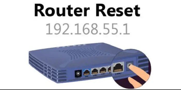 192.168.55.1 router reset