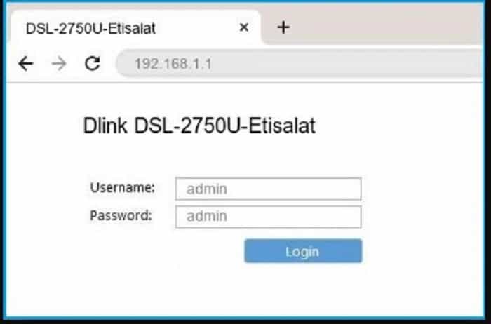 etisalat default username and password