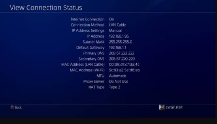 view connection status