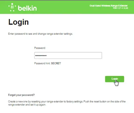 belkin router login page