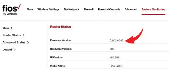 update firmware of router