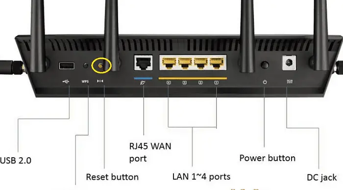 reset router