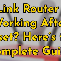 tp link router not working after reset