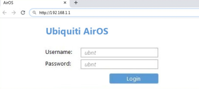 airos router login
