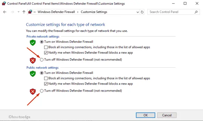 how to enable or disable firewall in windows
