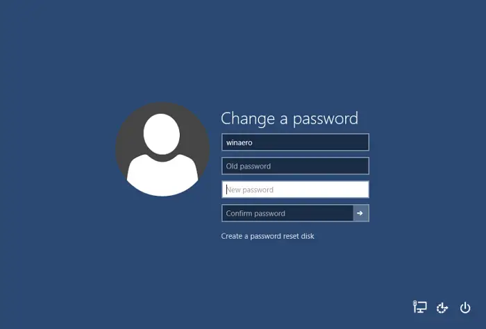 Change Password Settings