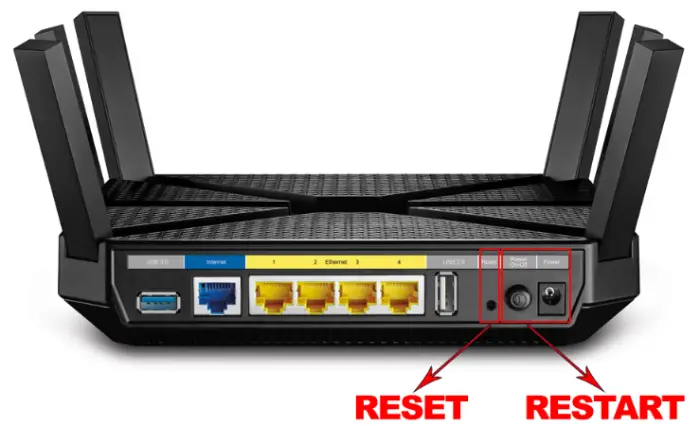 restart the router