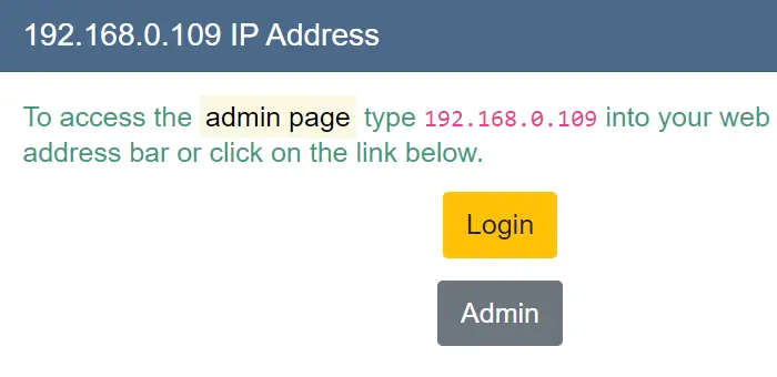 admin page access